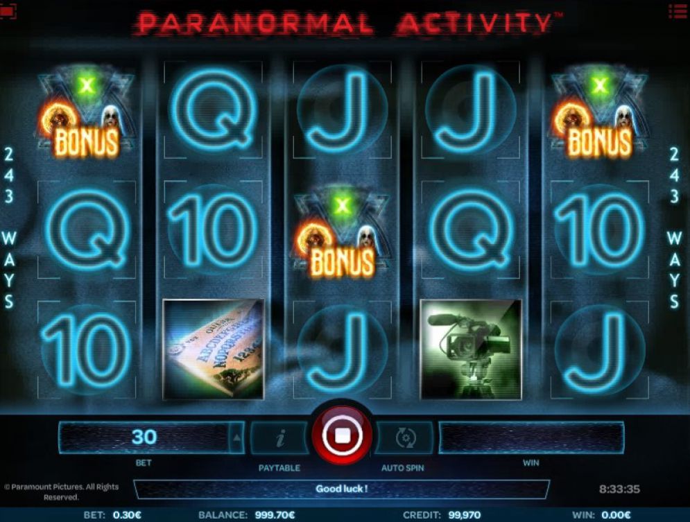 Paranormal Activity Slot Machine